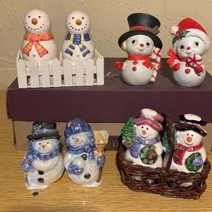 Snowman vintage salt & pepper shakers